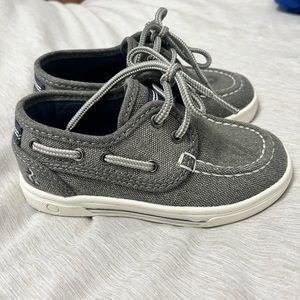 Gray toddler boat shoes